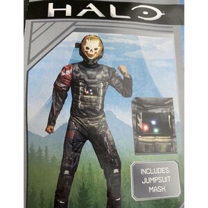 Halo Spartan Emile‎ Costume Boys Small 4-6 Lights Up Kids Padded Halloween NEW
